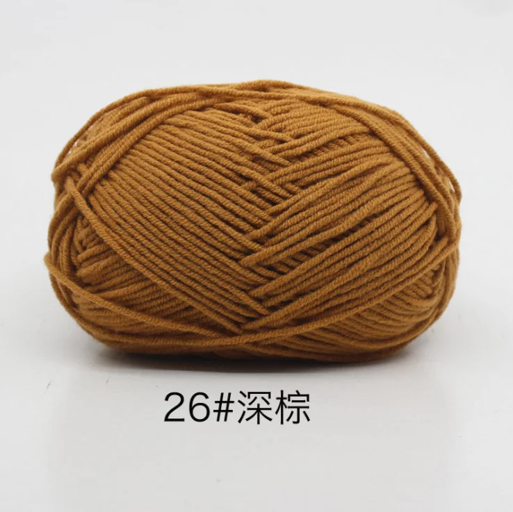 26 Mylb Skeins мягкие ручные вязаные детские крючки для вязания шерстью расчесывание хлопчатобумажная пряжа молочного цвета 4 Plys Hot 50 г/шт - Цвет: 26