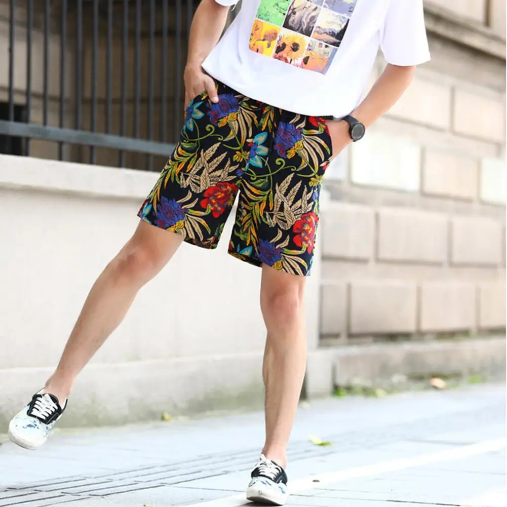 Мужские летние тонкие шорты MISSKY пляжные с принтом одежда для мужчин | Мужская