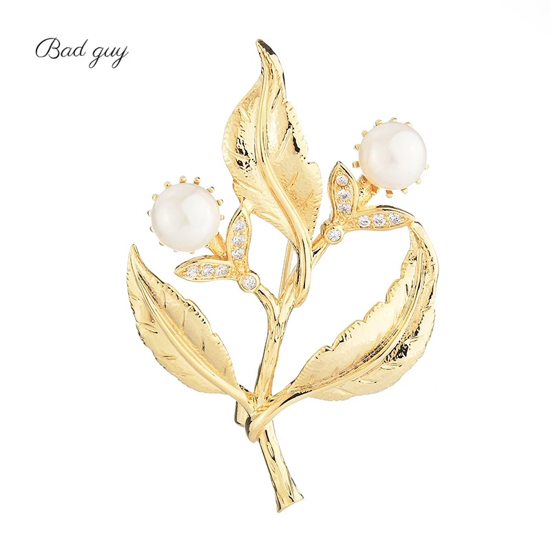 Плохой парень брошь в китайском стиле с фианитами виде ветки дерева булавка для