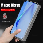 Матовое закаленное стекло для huawei p40 lite e, матовое защитное стекло с защитой от отпечатков пальцев, p20, p30, p40 lite, honor 30, 10i, 10lite, 20 pro