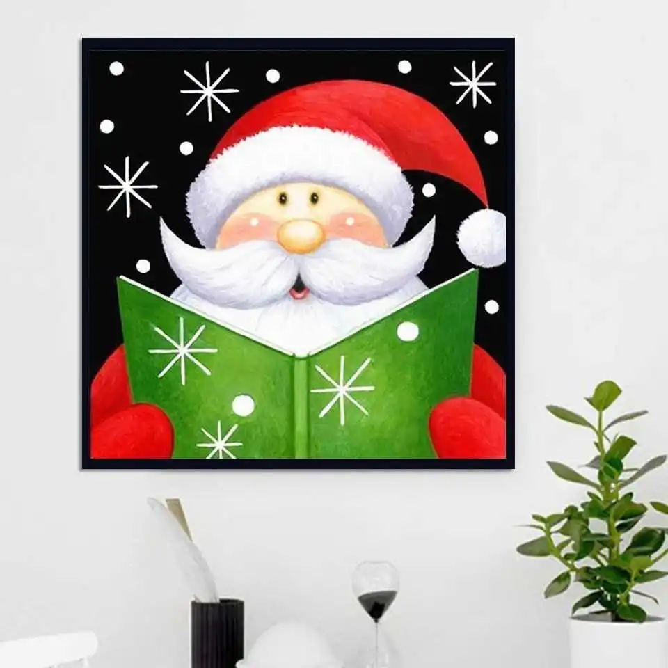 Алмазная мозаика AZQSD с Сантой 5d картина квадратными стразами Мультяшные хобби и