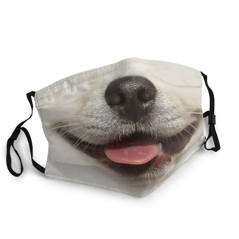 

Chihuahua Smile Mask Dustproof Washable Dog Face Mask Protection Cover Unisex Respirator Mouth Muffle