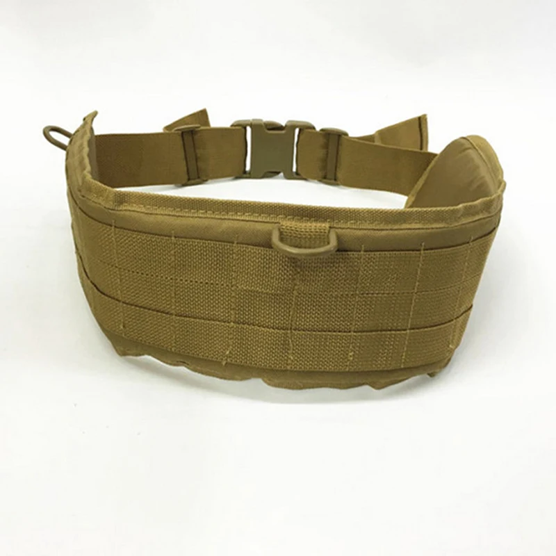 Khaki Высокое качество Регулируемый Холст Открытый тактический ультра-широкий боевой пояс Пояс для спорта на открытом воздухе Охота - Цвет: Khaki