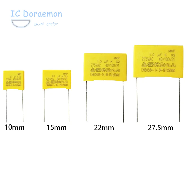 5 шт. полипропиленовый пленочный конденсатор с алюминиевой крышкой 275VAC X2 0 01 мкФ 15