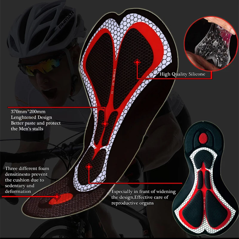 

PHMAX Cycling Clothing Cycling Sets Bike uniform Cycling Jersey Set Road MTB Bicycle Wear For Mans Italy Silicon Grippers at Arm