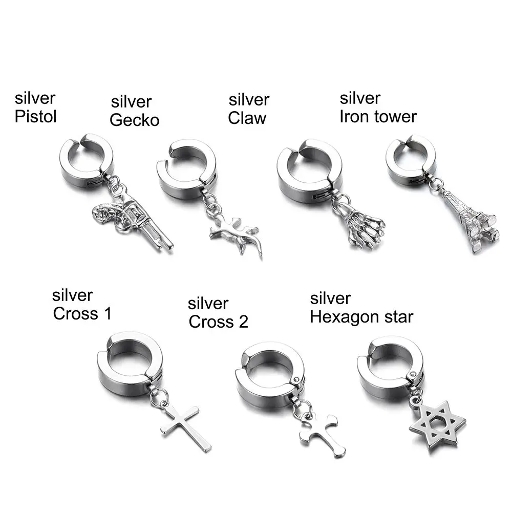 1 шт. мужские и женские серьги-кольца из нержавеющей стали |