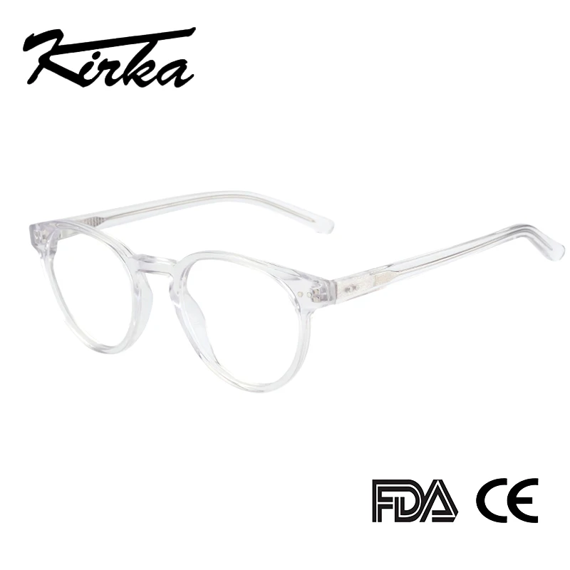 Женские прозрачные очки Kirka круглые оправы для очков близорукости женщин|Женские
