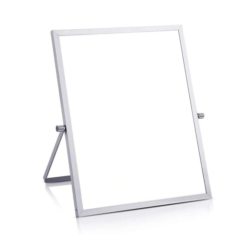 

Small Magnetic White Board for Desk 10\"X10\" Double-Sided Desktop Tabletop Board