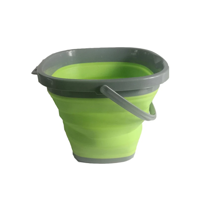 

Portable Outdoor Travel Foldable Bucket Camping Fishing Car Wash Bucket Barrel 10L Silicone Collapsible Bucket Home Organizer