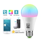 Умный дом E27 MFI Homekit лампочки с регулируемой яркостью RGB RGBW WiFi Светодиодная лампа совместимая с Apple Homekit Siri Alexa Google Assistant