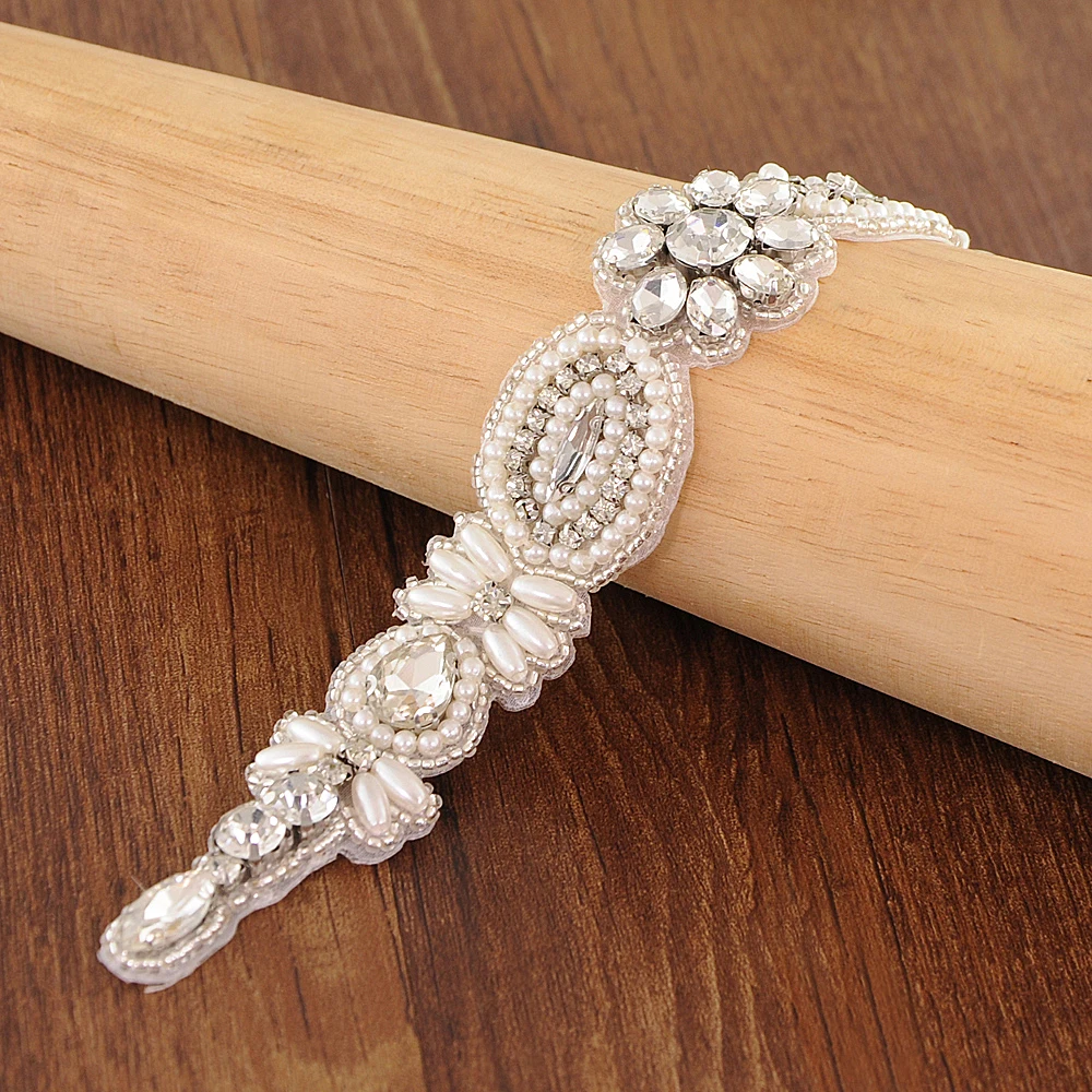 ZMS43 Стразы ремень Свадебный вечернее платье Блестящий для вечернего