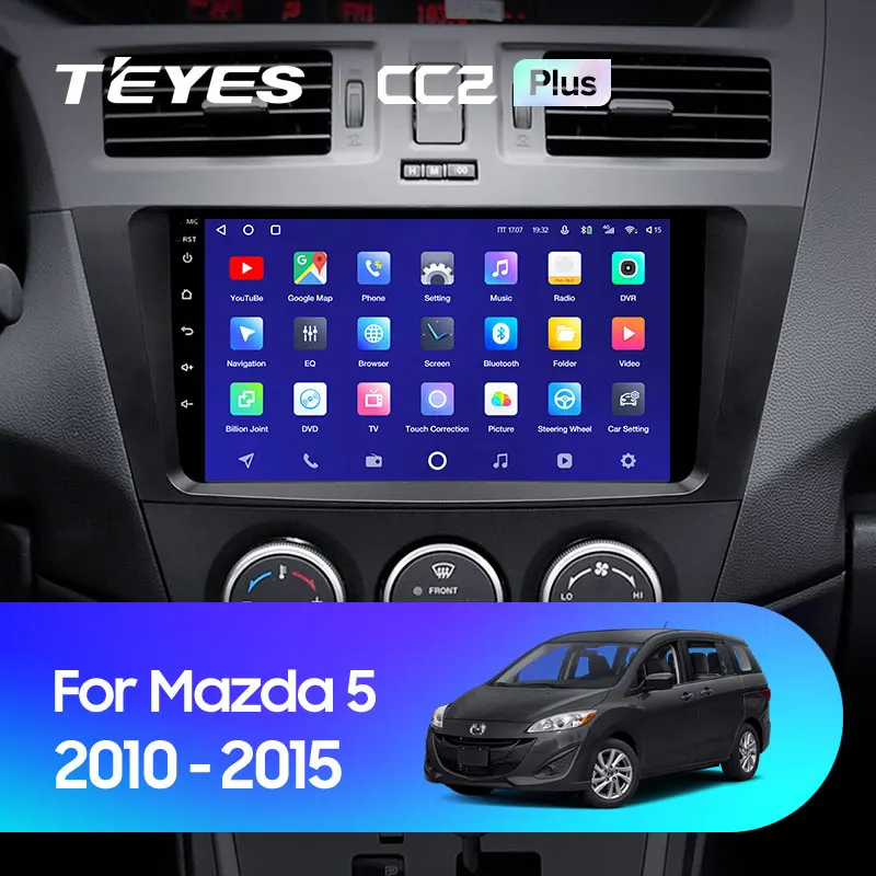TEYES CC2L и CC2 Plus Штатная магнитола For Мазда 5 3 CW Mazda 2010 - 2015 Android до 8-ЯДЕР 6 + 128ГБ 16*2EQ DSP 2DIN