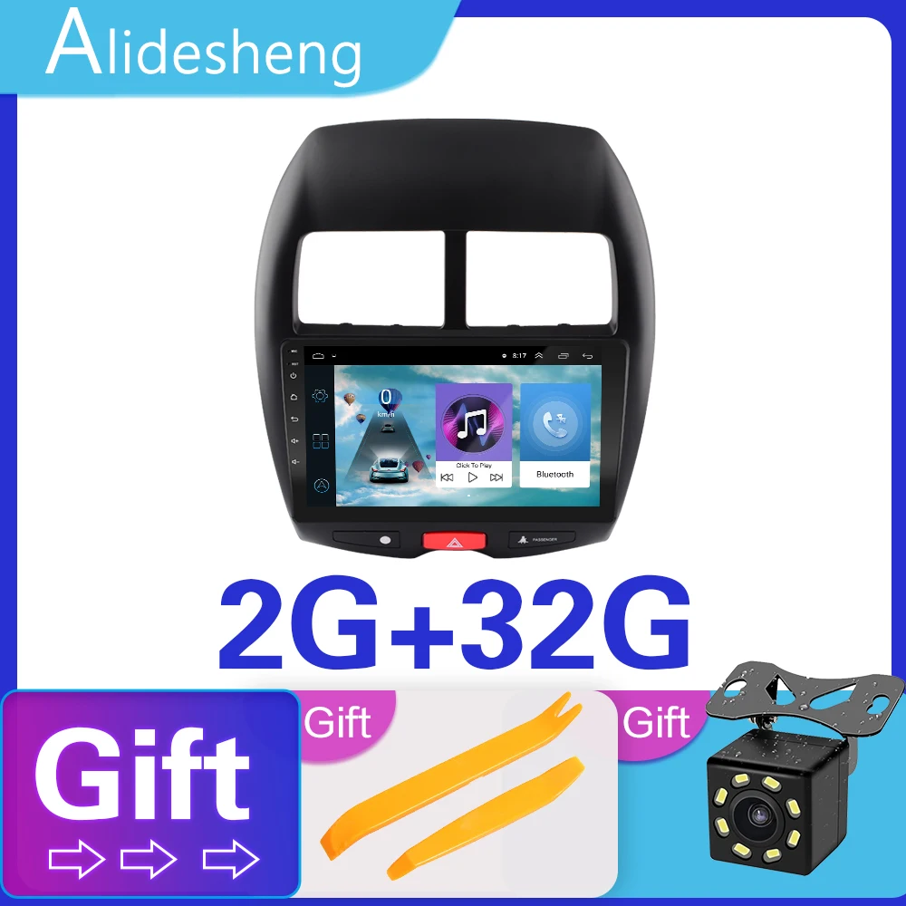 ZS-ZS-ASX-2G-LED Автомобиль 2G+ 32G плеер для Mitsubishi ASX 2010 2011 2012 2013 4 Core 2 din Android мультимедийный dvd-плеер автомобиля - Цвет: ZS-ZS-ASX-2G-LED