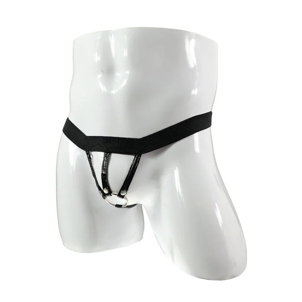

Men Sexy Fashion Faux Leather Striped Sexy Thong T-Pants Panties Underwear Men's Men's Sexy Underwear Underwear Wholesale