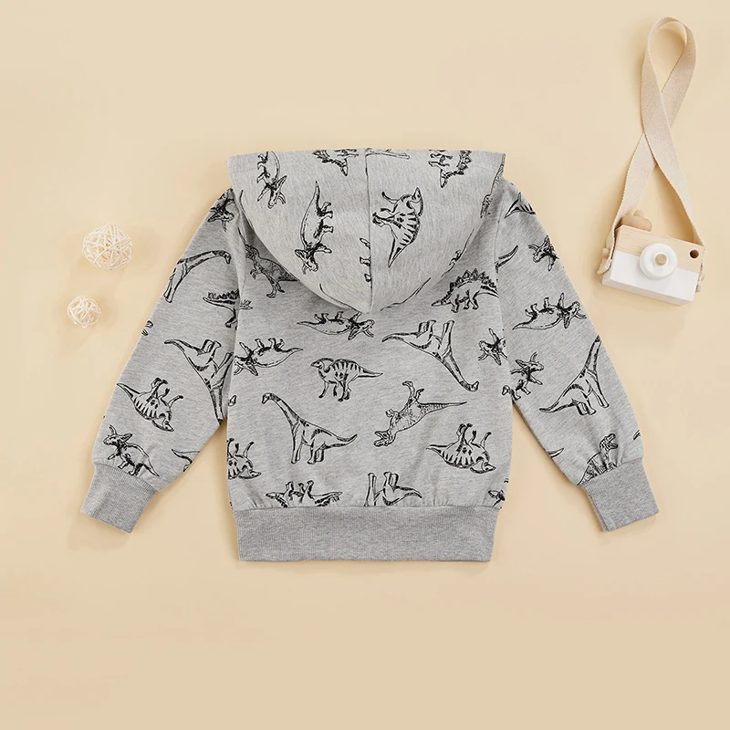 Повседневная куртка с капюшоном и карманами для мальчиков серое пальто на молнии