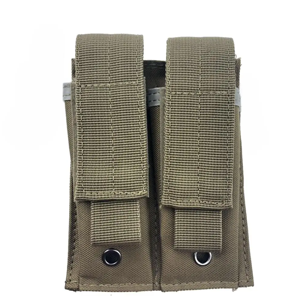 mud Тактический Molle ремень 2 Двойной Пистолет подсумок ручной пистолет маг сумка держатель - Цвет: mud