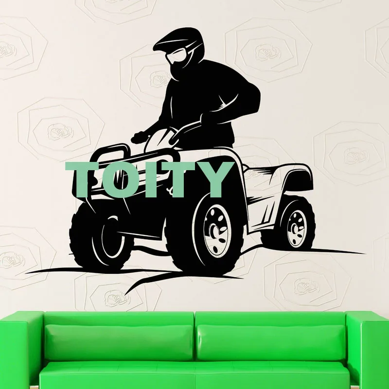 H57cm x W73cm 29 Конструкции квадроцикл atv гоночный Rider Экстремальная Спортивная Наклейка на стену 4 Wheeler по бездорожью Декоративная Виниловая Наклейка Декор дома Фреска - Цвет: H57cm x W73cm