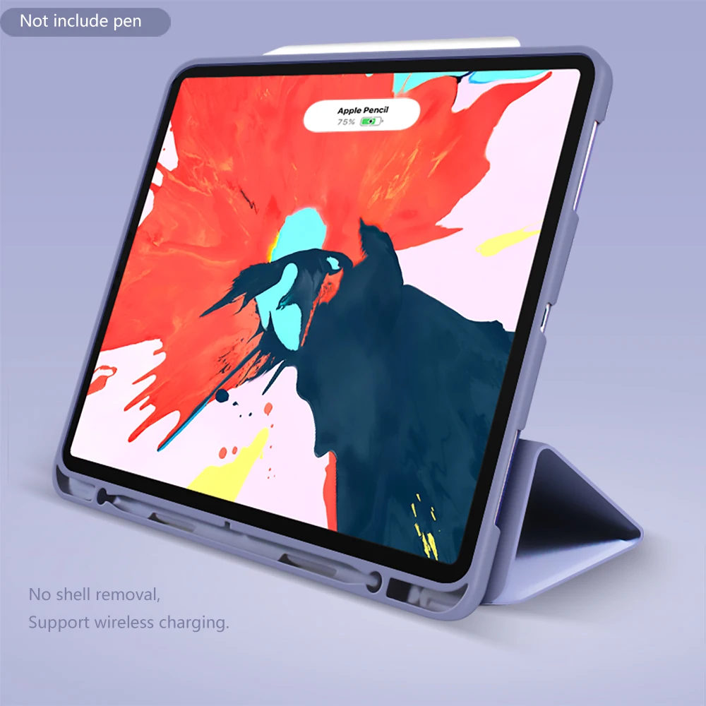 Чехол для iPad M1 Pro 11 чехол 2021 12 9 дюйма с держателем карандаша тройного сложения