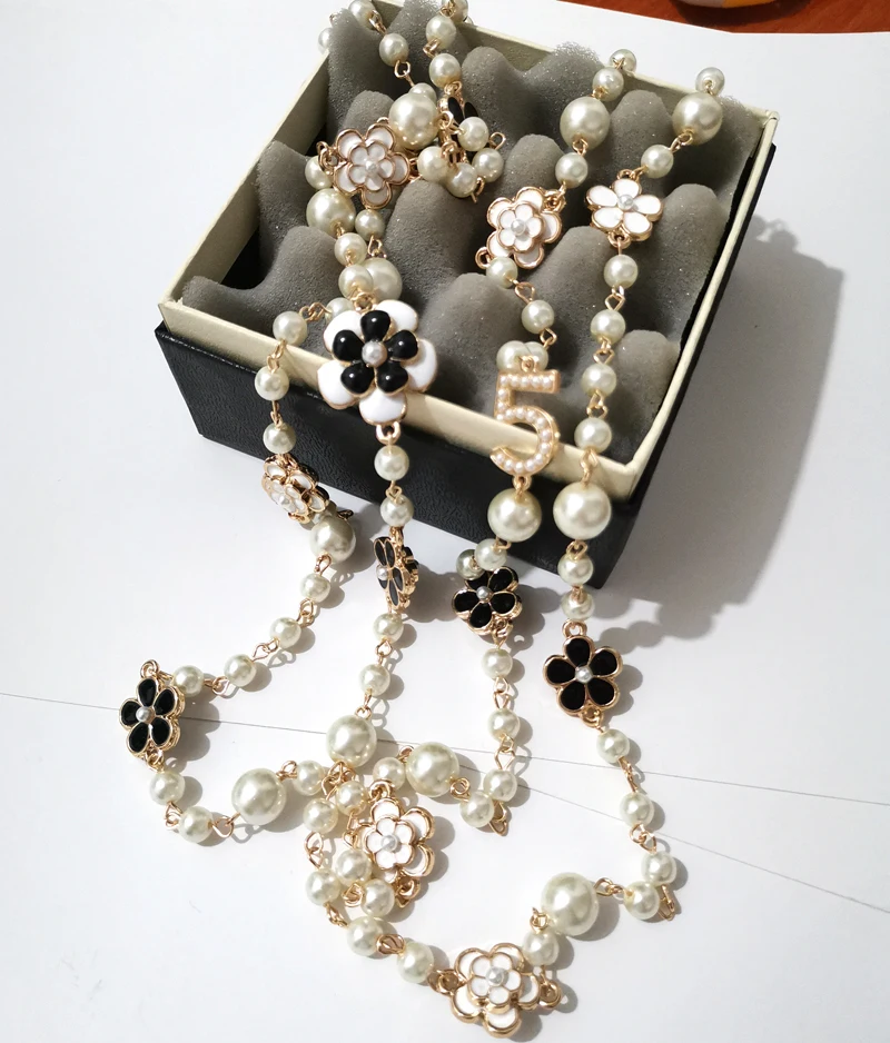 Модное многослойное длинное ожерелье-цепочка на свитер для женщин модные