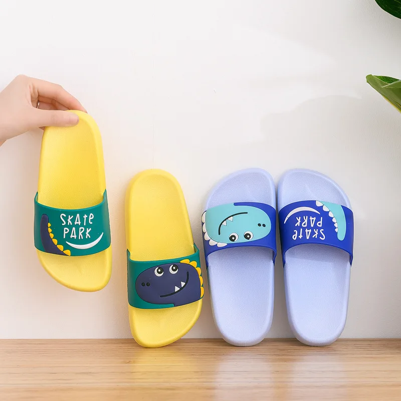 

Children Slippers Kids Indoor Home Shoes Summer Beach Shoes Soft Bottom Non-slip Bathroom Bath Slides Boys Girls Baby Slippers
