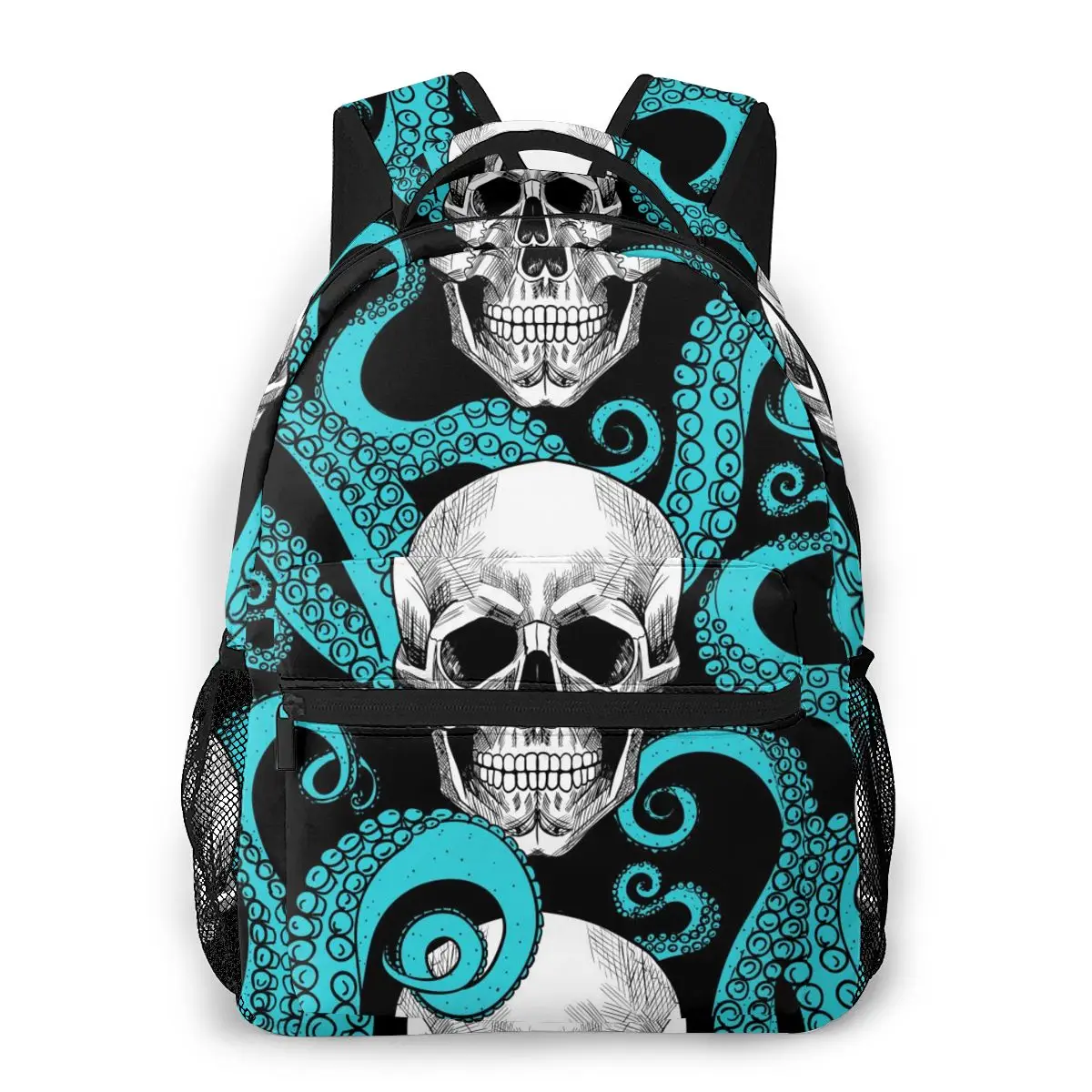 Школьные ранцы для мальчиков подростков дорожные рюкзаки с белым черепом и