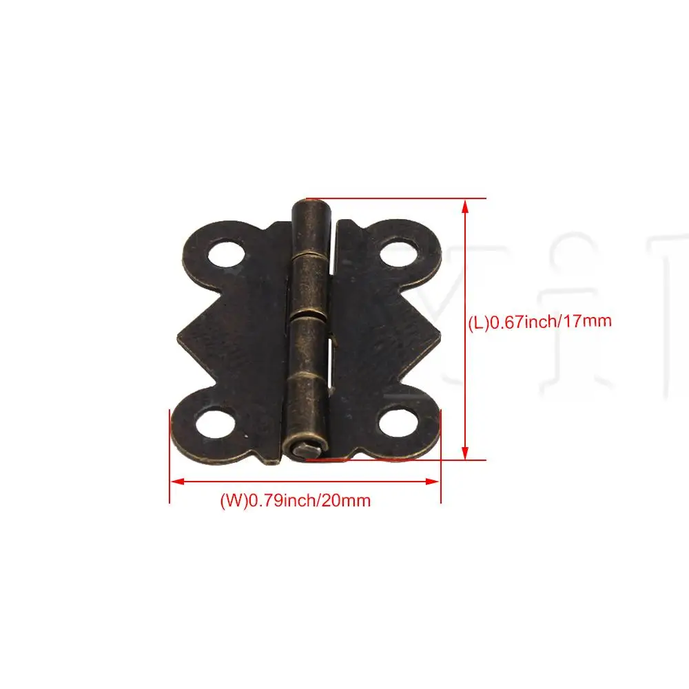

20pcs Decorative Vintage Mini Butterfly Hinges DIY Repair For Cabinet S Size