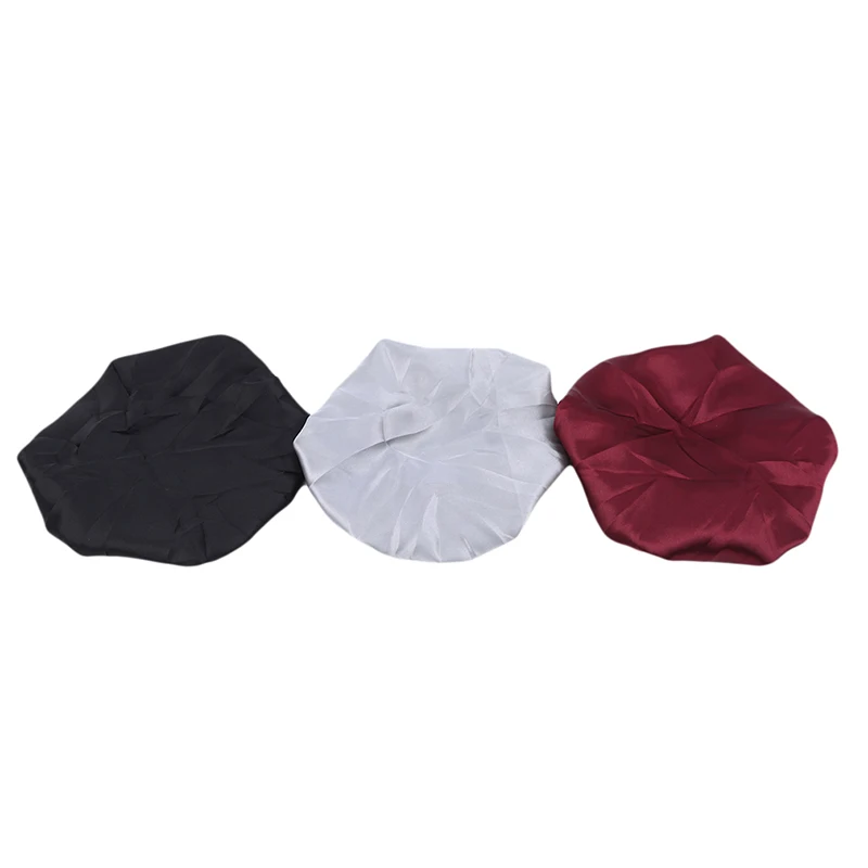 

Women's Satin Solid Wide-brimmed Sleeping Hat Night Sleep Cap Hair Care Bonnet Nightcap For Women Men Unisex Cap Bonnet