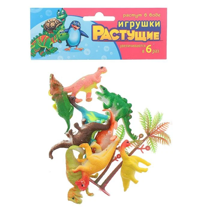 Растущие животные &quotМезозойская эра&quot набор 10шт + дерево 1548394 | Игрушки и хобби