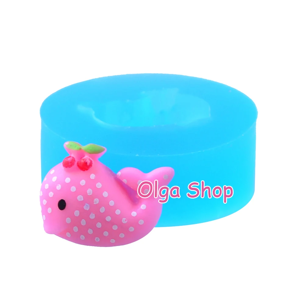DYL083 17.1mm x 13.3mm Mini Dolphin Silicone Mold Miniaturesweets Making Fondant Cake Decoration Resin Clay Art Candy DIY | Дом и сад