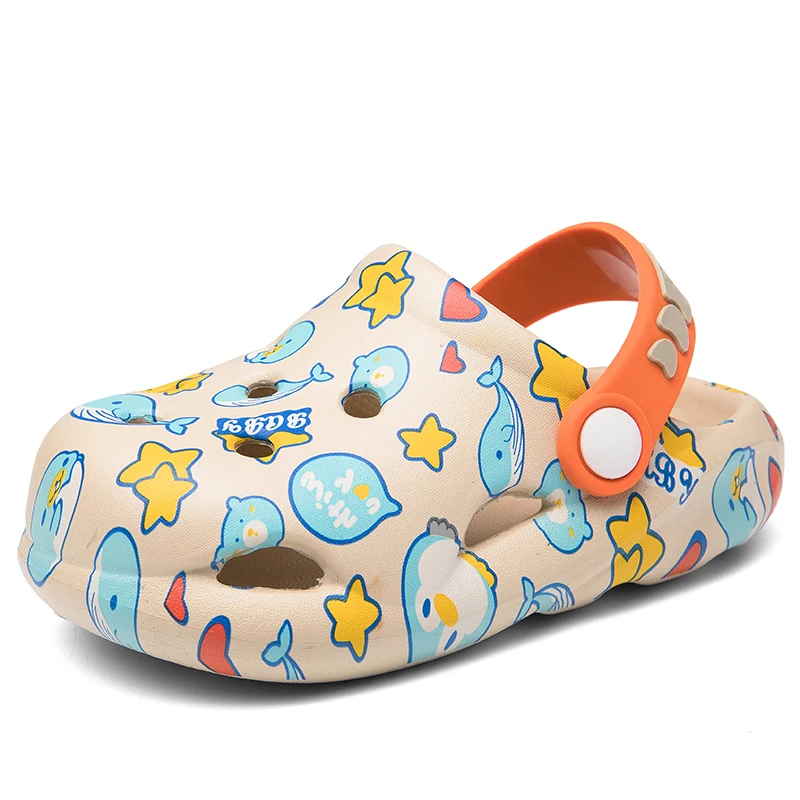 

2021 Baby Hole Shoes1 -3 Years Old Summer New Children Nice Non -slip Soft Floor Boys Girls Beach Cartoon Animation Sandals