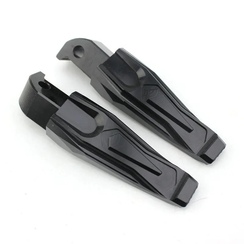 black Пассажирская педаль Peg шаг подножки ЧПУ для YAMAHA MT01 MT03 MT09 MT07 R15 MT15 пара сзади подножки мотоцикла - Цвет: black