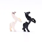 Вторая мировая война лошадь белый, коричневый, черный военное оружие детали городской полиции фигурки playmobil строительные блоки оригинальные мини-игрушки