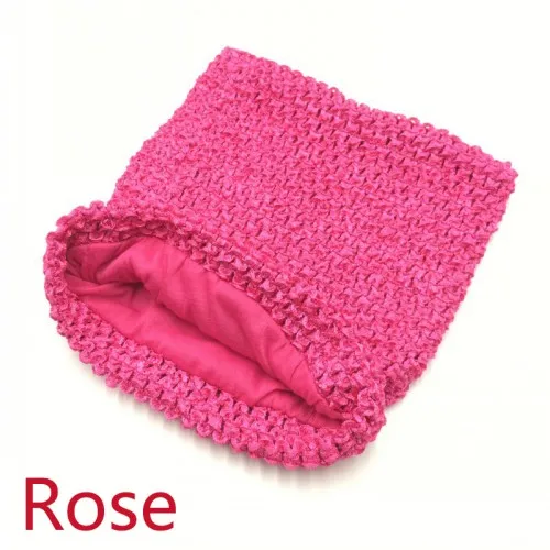 Rose 1 шт./лот, 8 дюймов, юбка-пачка, вязанная крючком, эластичная, обернутая, на груди, 20x20 см, большой размер, вязаная, ручная работа, для девочек, юбка, аксессуары - Цвет: Rose