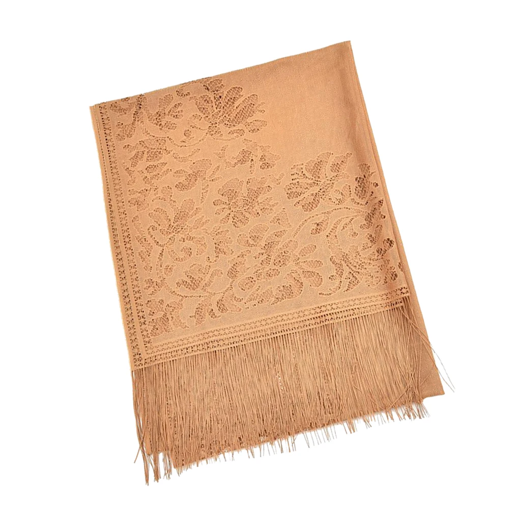 Женская кружевная шаль с цветочным принтом накидка для вечернего платья