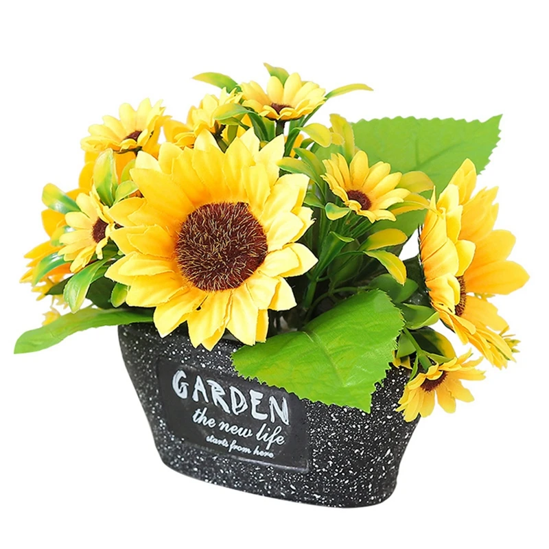 Подсолнух букет шелковые цветы высокое качество искусственный цветок горшечные