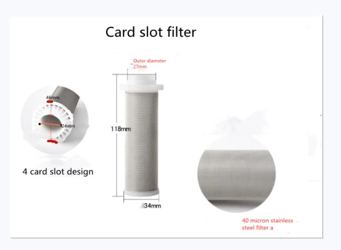 Фильтр для удаления накипи крышка 316L элемент фильтрации воды аксессуары очистки