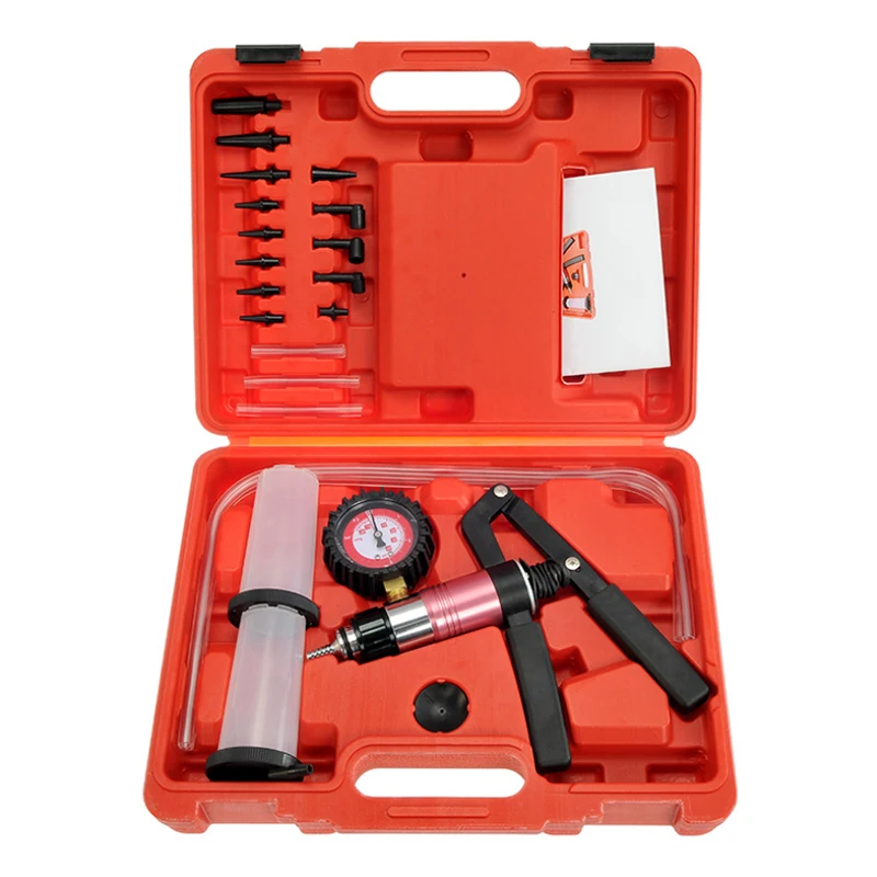 

KOQYOX Auto Diagnostic-tool Car Auto Handheld Vacuum Pistol Pump Brake Bleeder Adaptor Fluid Reservoir Oil Tester Tools Kit