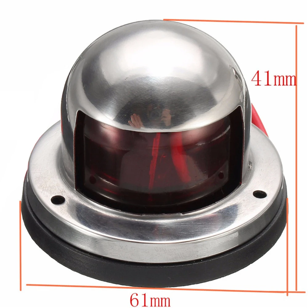 

1 Pair 12V Car Yacht Stainless Steel LED Navigation Lights Red Green Boat Marine Indicator Spot Light Marine Boat Sailing Light