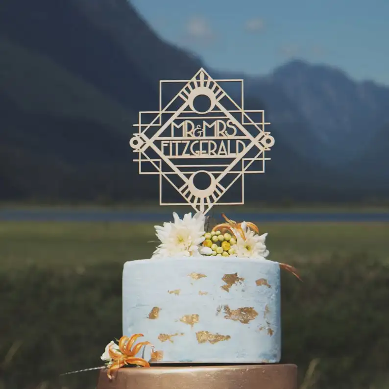 Винтаж и в стиле ретро Свадебные тематический Декор арт деко изготовленный на