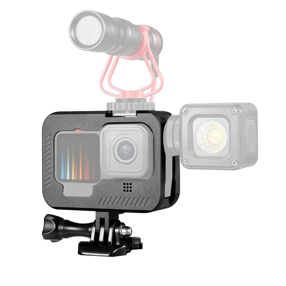 

Aluminum Protective Cage Whit Cold shoe Gopro Hero 10 9 Black Hero9 Action Camera Protector for Gopro Hero10 9 Accessories