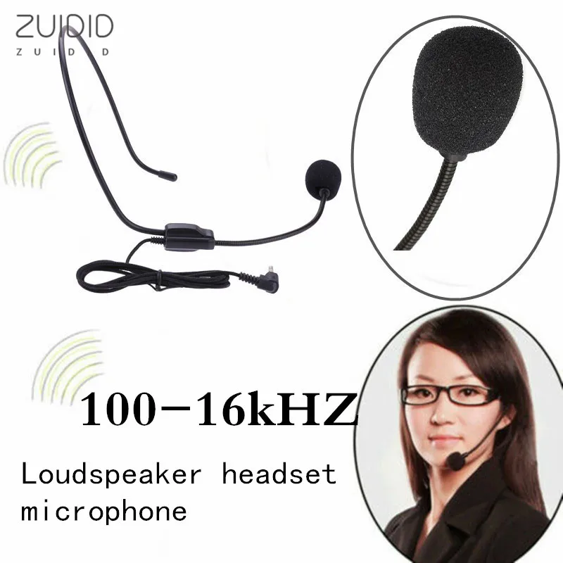 

Amplifier Head Mounted Mic 3.5mm Jack Condenser Universal Portable For Tour Guide Teaching Lecture Microphone