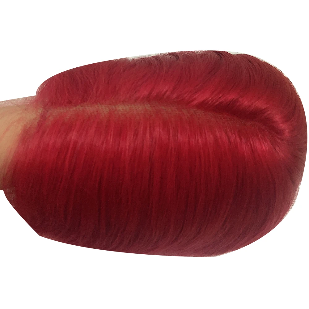 BESFOR Red короткий Боб 13x4 кружевные передние парики человеческие волосы отбеленные