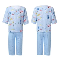 children pajamas set summer cotton kids sleepwear boys girls casual home suit 2pcs printed t shirt tops and pants pyjamas sets