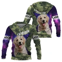camouflage labrador 3d printed hoodies fashion pullover men for women funny animal sweatshirts sweater