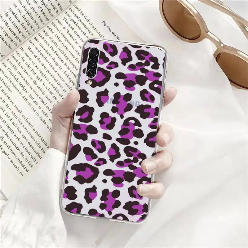 

Leopard Print Phone Case Transparent Clear For Samsung Galaxy A71 A21s S8 S9 S10 plus note 20 ultra