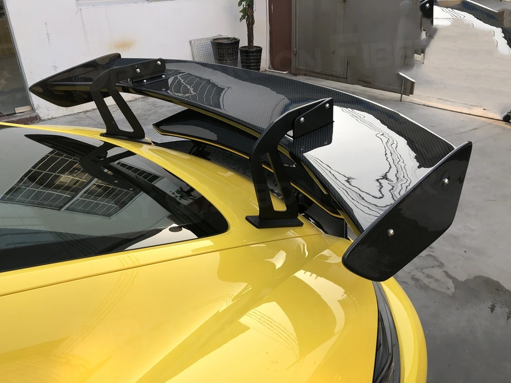 Сухой задний спойлер из углеродного волокна для Porsche Cayman 981 986 987 718 GT4 GT 2016-2019