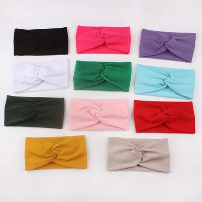 

Spring Autumn Cute Cross Headband Baby Headwear 11 Colours Cotton Stretch Material Is Very Comfortable Keep warm