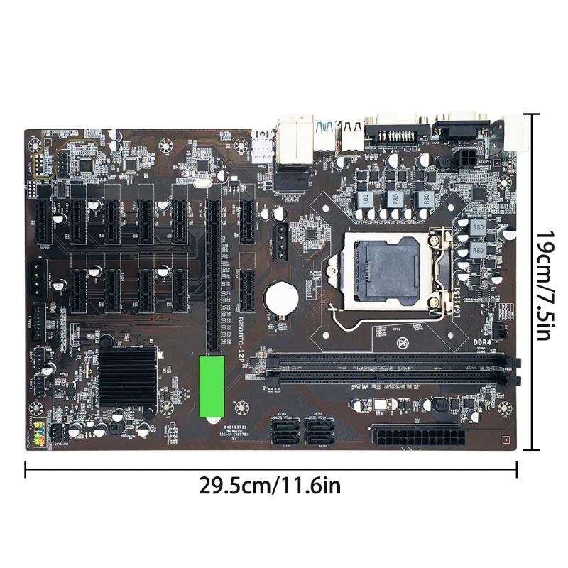 Новая материнская плата B250 BTC для майнинга 12 PCI-E16X Graph Card SODIMM LGA 1151 DDR4 SATA3.0 с