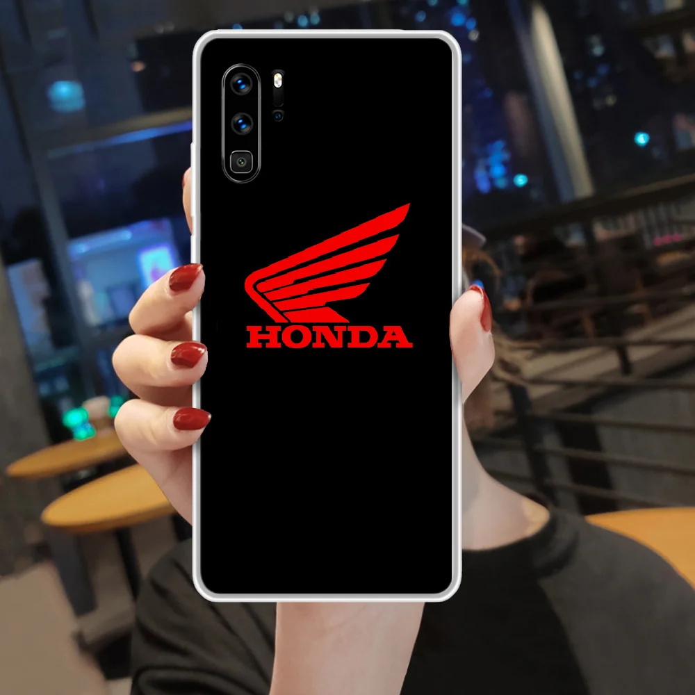 

HONDA JDM car Phone Case hull For HUAWEI p 8 9 10 20 30 40 smart Lite 2017 19 Pro Z transparent cover 3D hoesjes silicone