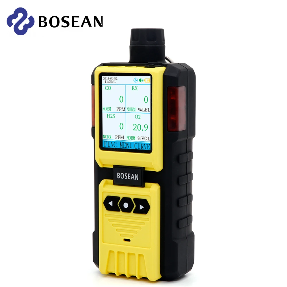 Detector de Gás Métodos de Alarme Detector de Alarme à Prova de Explosão 4 em 1 Portátil Multifuncional o2 Quatro ex H2s co